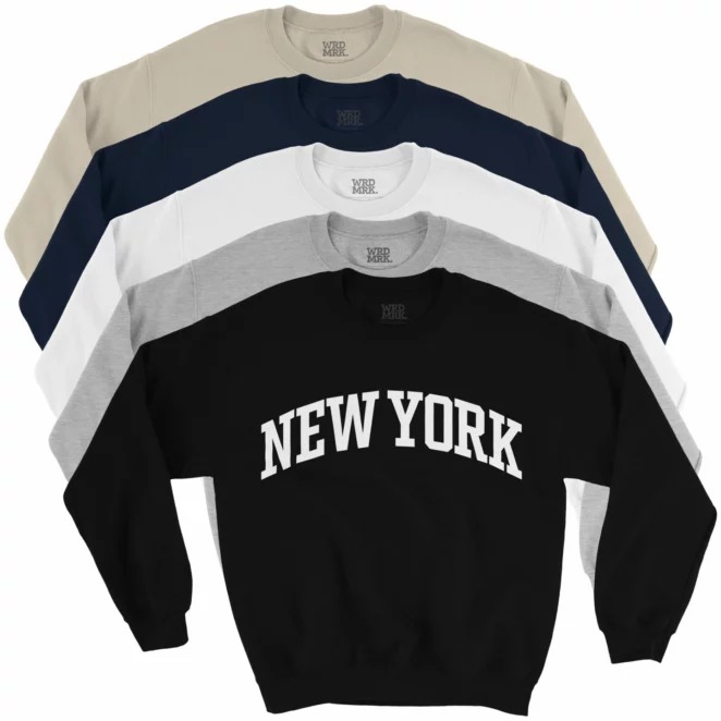 NEW YORK Sweatshirt five color variations