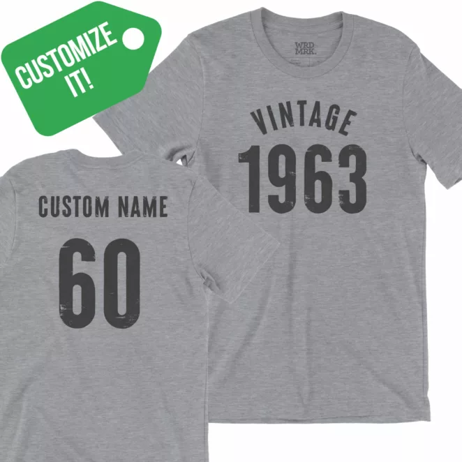 CUSTOMIZE IT VINTAGE 1963 T-Shirt front and back