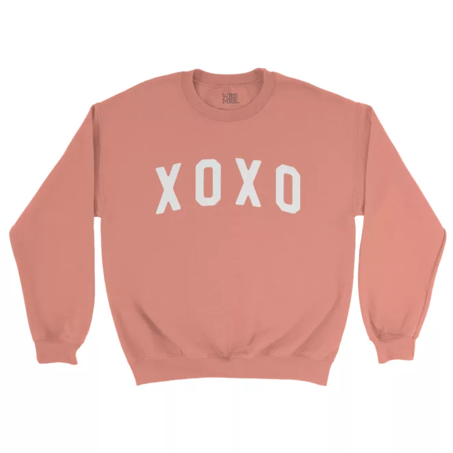 XOXO sweatshirt dusty rose color
