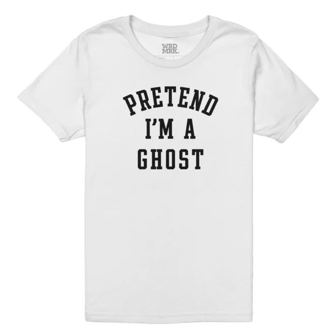 PRETEND I'M A GHOST white kid's t-shirt
