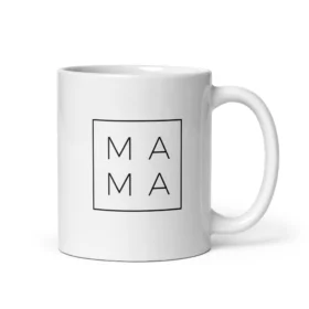 MAMA mug white 11oz handle on right
