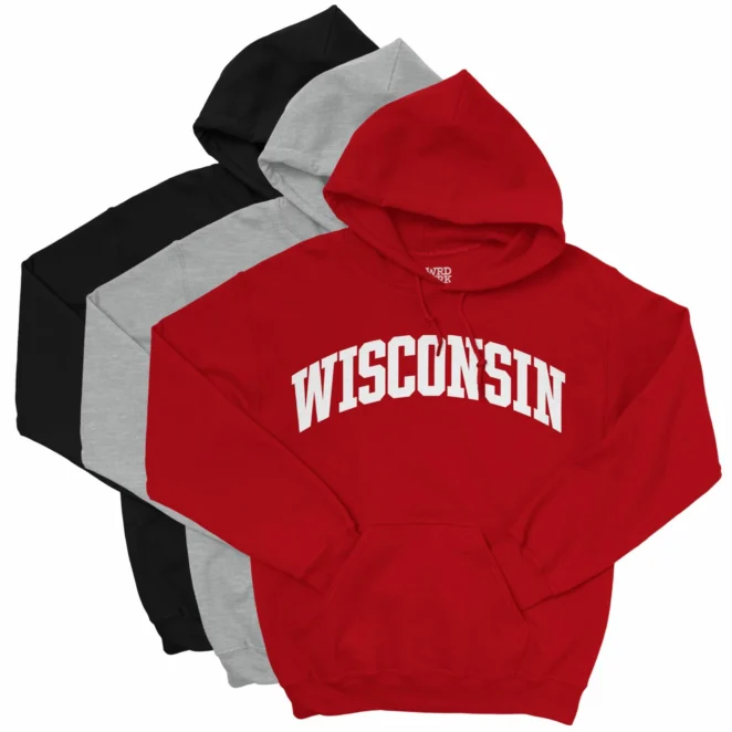 WISCONSIN Hoodies Color Variations