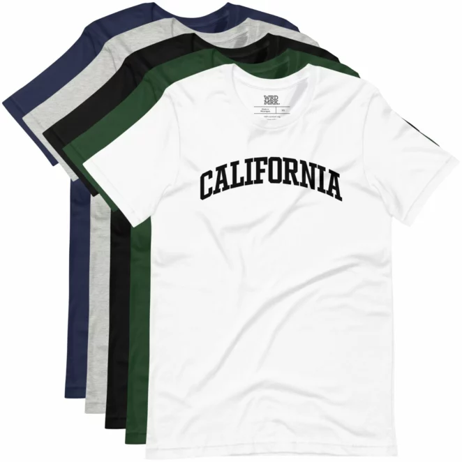 CALIFORNIA T-Shirts Color Variations