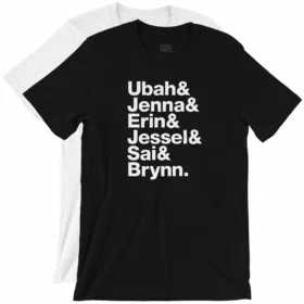 RHONY ampersand list t-shirt color variations
