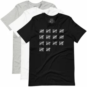 70 Tally Marks T-Shirt color variations