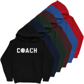Basketball COACH Hoodie color variations