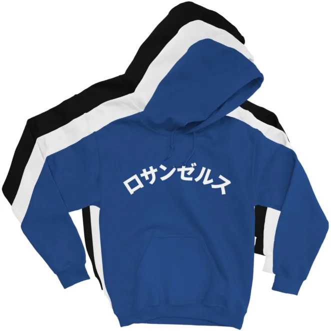 Los Angeles Japanese Hoodie color variations