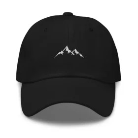 Mountain Dad Hat black front