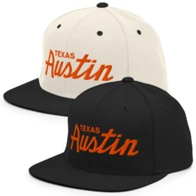 Austin Texas Script Snapback Hat color variants