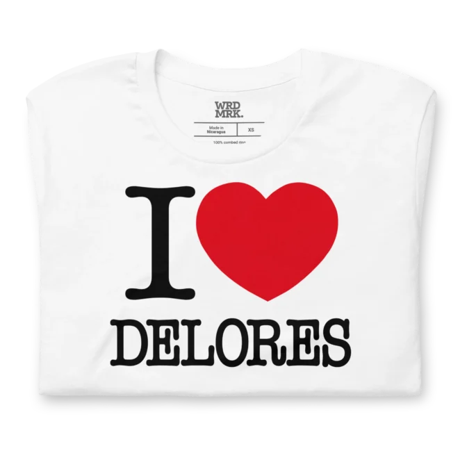 I HEART DELORES T-Shirt front folded