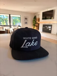 WHITE SAND Lake custom script hat