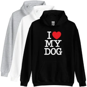 I LOVE MY DOG Hoodie color variants