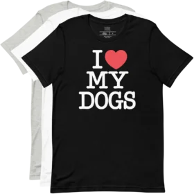 I Love My Dogs T-Shirt color variations