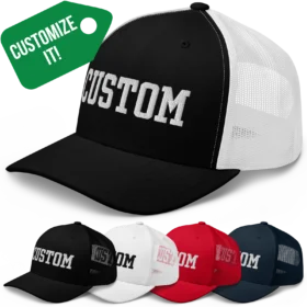 Custom Text Trucker Hat color variants