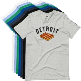 Detroit Pizza T-Shirt variations