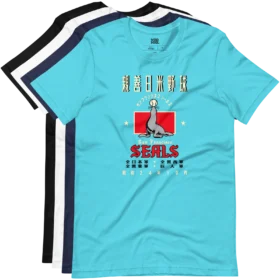 San Francisco Seals 1949 Baseball Tour of Japan T-Shirt colors