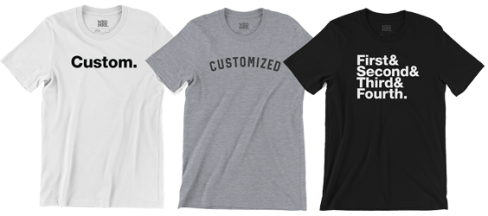 3 Customizable T-Shirts